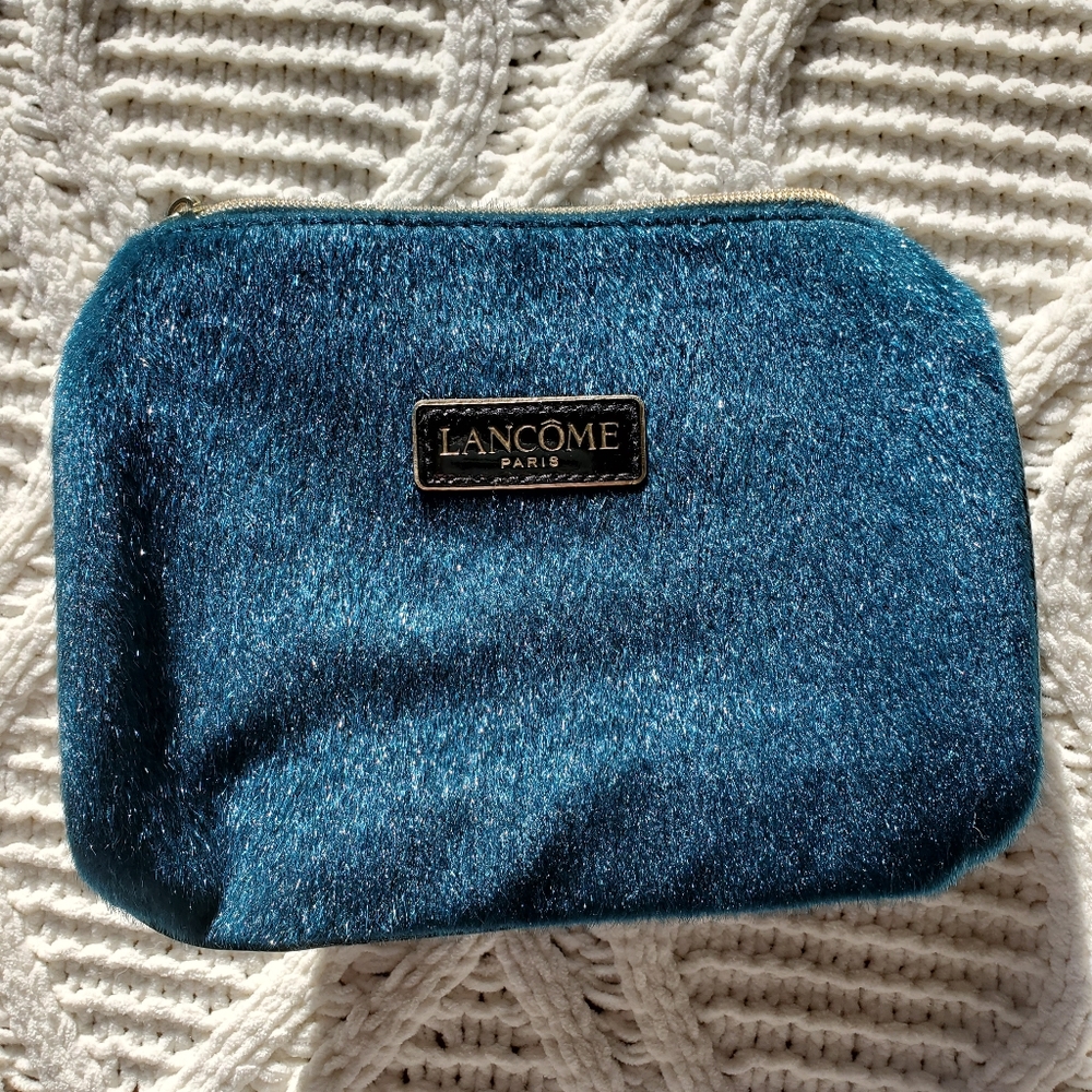 Lancome Paris Blue Hair Cosmetic Bag